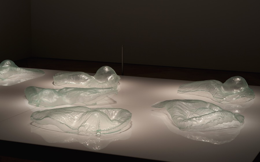 CRT Revisited, 2015 — slumped glass sculptures, detail — Shirley Klinghoffer